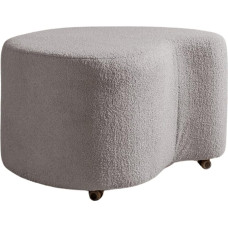 MIUFORM Pouf Stool Wheels MIUF XL Stool Footstool Wheels Living Room Bedroom Hallway Dressing Room 82 x 66 x 45 cm Bouclé Fabric (Light Grey)