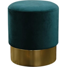 KAWOLA Liza Pouf Velvet Padded Living Room Stool Foot Gold Round