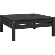 vidaXL Garden Footstool, Modular Garden Furniture Lounge, Stool for Garden, Patio, Balcony, Wooden Stool, Garden Stool, Black Solid Pine Wood
