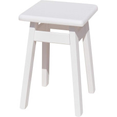 k koma Schemel Pine Wood Stool Solid Wood (White)