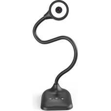 Kitchbai USB dokumendikaamera, arvutikaamera LED-valgusega, pildi tagasipööramine, kokkupandav, topeltmikrofon koos suumiga, Skype, Teams, OBS. Windows, macOS, Linux ja Chromebook jaoks kaugõppeks, Live
