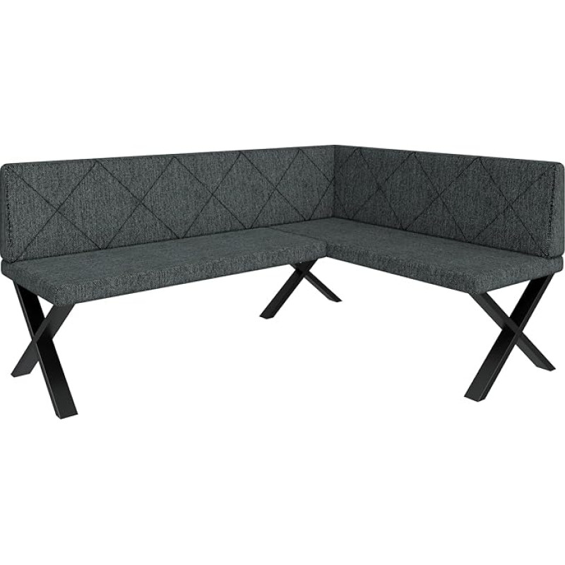 FURNISTAR Akiko metallist X nurgapinkide komplekt teie söögituppa, kööki, moodsasse, istumisalale, sööginurka. Sobib ideaalselt kööki, kontorisse ja vastuvõtule. Soliidne ja tugev töö. (168 x 128 paremal