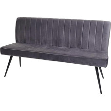 HWC-K16 Söögitoa pink, polsterdatud pink, garderoobipink, seljatugi sametist metallist - 160 cm, tumehall