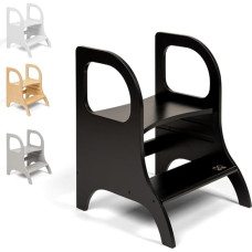 Ette Tete MIIMO reguleeritava kõrgusega astmeline väljaheide väikelastele tualett-tool toili treenimiseks (must)