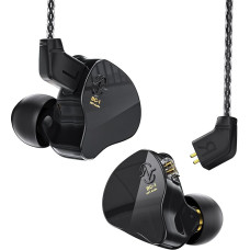 CCZ Meloodia kõrvaklapid Yinyoo Hybrid 1ba 1DD HiFi kõrvamonitorid, sügava bassiga kerged kõrvaklapid IEM koos 4N kaabliga muusikule / trummarile / bassistile / kitarristile (must, ilma mikrofonita)