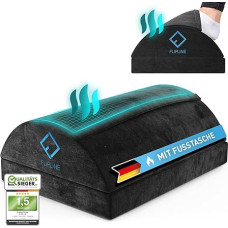 FLIPLINE Foot Rest Desk - [Test Very Good] - Height-Adjustable Footstool [Non-Slip] - with Fleece Fibre Foot Pocket - for Desk Office Home Office Accessories - Foot Cushion Footrest Footrest Footstool