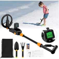 Children's Metal Detector, Lightweight Metal Detector with Waterproof Search Coil, Adjustable Highly Sensitive Junior Metal Detector with LCD and Sound for Beginners to Treasure Hunting Gold Diggers