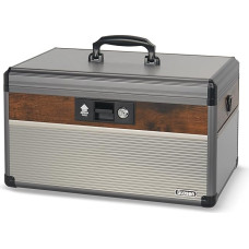 Lockable Box, Medicine Box, Medicine Storage, Lockable Box, Storage Box with Lock, Portable Storage Box, Lockable with Key Strap, 15.9 x 9.3 x 8.9 Inches (Extra Large)