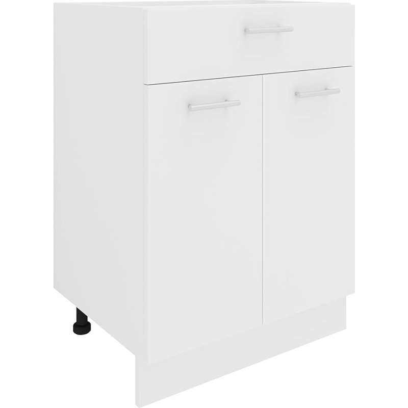 VCM Esilo Kitchen Cabinet | Dimensions Approx. Height 82 x Width 60 x Depth 46 cm | Base Cabinet with Drawer | Kitchen Furniture