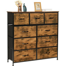 LYNCOHOME Chest of Drawers Made of Fabric, Sideboard Living Room with 9 Fabric Drawers, Chest of Drawers, Bedroom, Hallway, Comode Cabinet, Hallway Cabinet for Kitchen, Office, Hallway, Bedroom