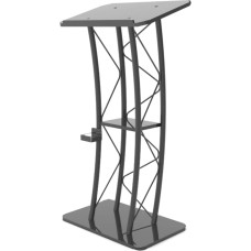 XHZMDWOU Stehpult Lectern Schwarze Podien, Rednerpulte, Podiumsständer, Gebogenes Design, Kanzeln Für Kirchen Und Konferenzräume Rednerpult for Vortrag