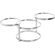 Haku Möbel 64830 Low Table Tempered Chromed Steel and Glass