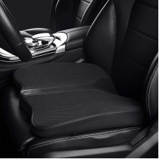 Livtribe Car Seat Cushion, Memory Foam Seat Cushion, Comfortable and Breathable Cushion for Car, Home, Office Chairs, Wheelchairs (Black)