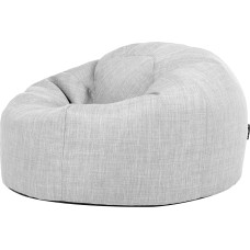 Icon Kingston Bean Bag, Grey, Fabric for Indoor and Outdoor Use, Bean Bag Adult with Filling, Lounge Chair, Garden, Patio, Living Room, Living Room Furniture