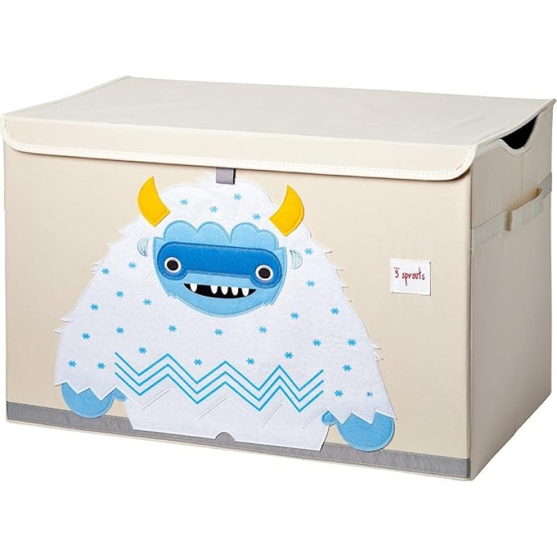 3 Sprouts Toy Box with Lid - Storage Box for Children's Room, Toy Box for Children, Toy Box - Yeti