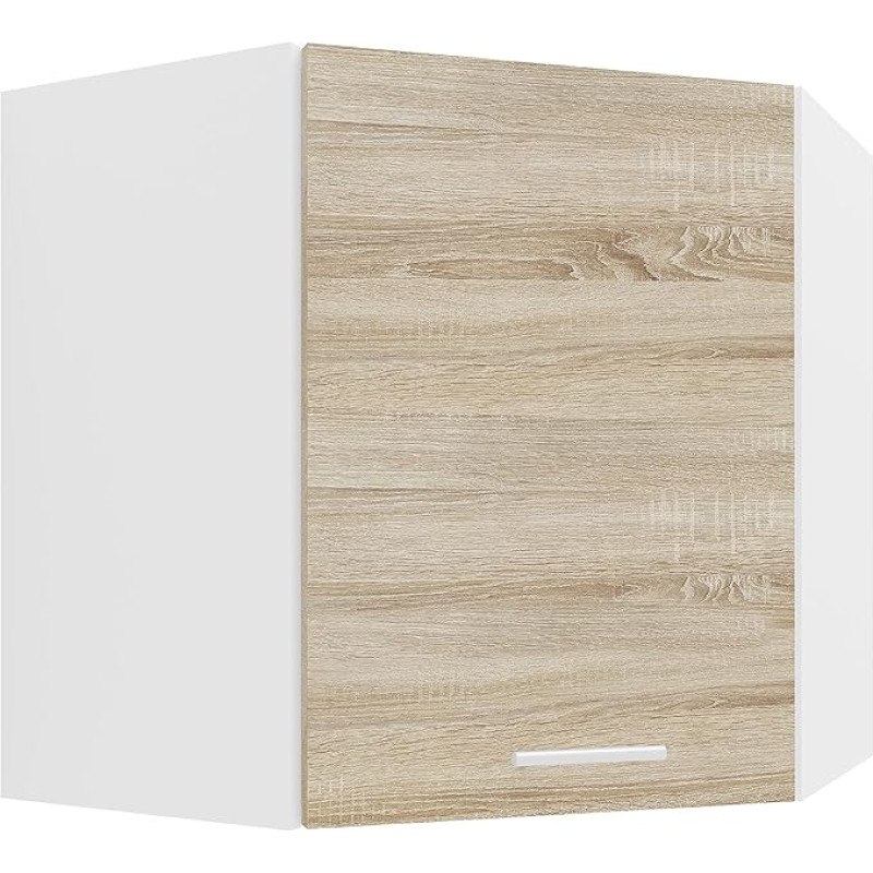 VCM Esilo Corner Cupboard Wall Cupboard Kitchen Furniture White / Sonoma Oak