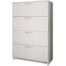 Salias Chest of Drawers in White, Chest of Drawers and Lots of Storage Space, 79 x 124 x 42 cm (W x H x D)