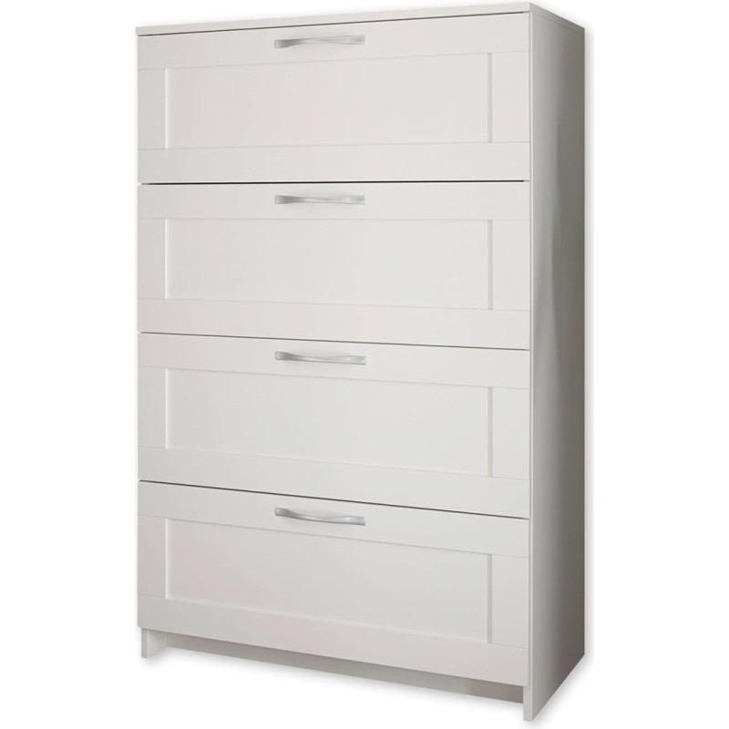 Salias Chest of Drawers in White, Chest of Drawers and Lots of Storage Space, 79 x 124 x 42 cm (W x H x D)