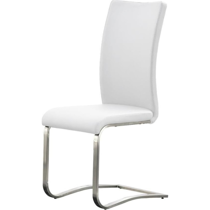 Schwinger Arco 2-Piece Set Stainless Steel Frame / Real Leather Cover / Approx. 43 x 103 x 52 cm white