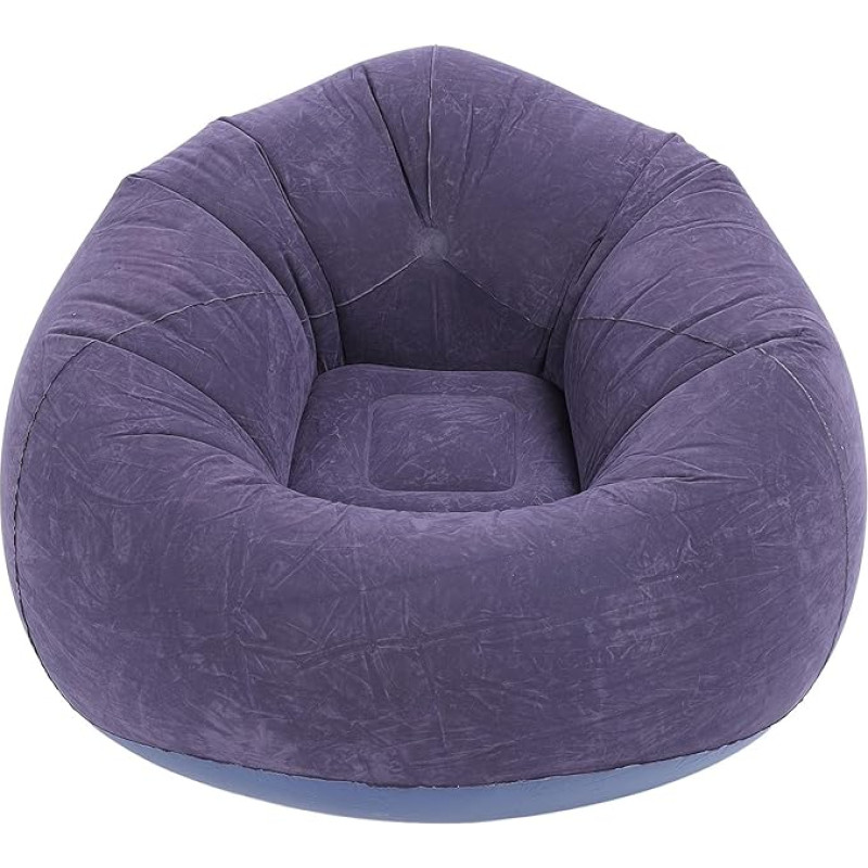 Fockety Inflatable Lounge Chair, Foldable Flocked PVC Sofa Bean Bag, Portable Inflatable Lazy Sofa Chair for Living Room, Bedroom, Balcony, Office, Travel, Camping