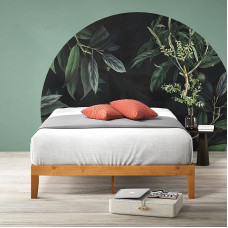 Zinus Alexia Bed 140 x 190 cm - Bed Frame 30 cm High - Wooden Platform Bed with Wooden Slatted Base - Rustic Pine, Brown