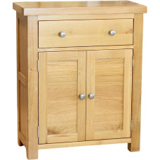 GROF Furniture Solid Oak Sideboard, Sideboard Storage Cabinet, Solid Cabinet for Hallway or Living Room, Wooden Storage or Shoe Organiser Made of Wood