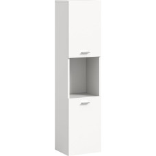 xonox.home Boston Bathroom Cabinet, Standing Wall Cabinet, Hanging Cupboard, White, Approx. 30 x 125 x 29 cm, Floor Standing/Hanging Mountable