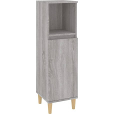 vidaXL Bathroom Cabinet, Cabinet for Bathroom, Bathroom Cabinet with Lots of Storage Space, Tall Cabinet, Bathroom Cabinet, Wooden Legs, Grey Sonoma Wood Material