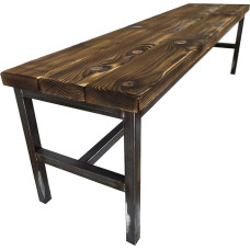 CHYRKA® Sambor-E Table Stool Bench Furniture Loft Vintage Bar Industrial Dining Room Design Handmade Wood Metal (Bank 90)