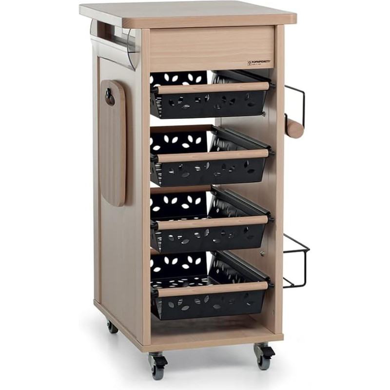 Foppapedretti Bistrot Serving Trolley, Natural