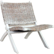 Tidyard Kubu Rattan Recliner Chair Outdoor Chair Reclining Chair Garden Chair 60 x 77 x 70 cm Rattan Chair Living Room Chair Lounge Chair Natural Kubu Rattan Solid Mahogany Wood