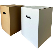 karton-billiger Cardboard Stool Event Stool Foldable Seating Furniture Corrugated Cardboard White/Brown (White, 10)