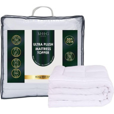 MHG Living Ultra Soft Mattress Topper Hypoallergenic Breathable 5cm Thick Deep Elastic Bands King Size (150 x 200 cm + 5cm)