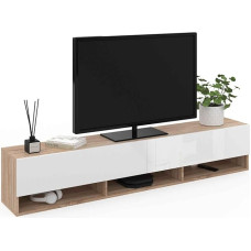 IDMarket Elio 180 cm 2 Door White Wooden TV Cabinet