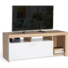 IDMarket - TV Cabinet 110 cm Malo Wood and Cabinet White