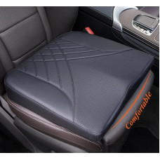 kingphenix Memory Foam Car Seat Cushion - Increases Seat Height, Relieves Back Pain - Ideal for Car, Truck and Office Chair (Black)