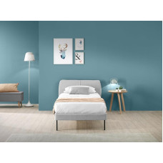 EVERGREENWEB Tokyo (Bed, Light Grey, Single)