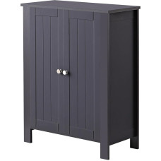 WeHome Space Saving Bathroom Cabinet with Two Doors, Multi-Purpose Cabinet, Kitchen Furniture, Bathroom Furniture with 2 Adjustable Shelves, 30 x 60 x 80 cm, Space Saving Bathroom Cabinet in White