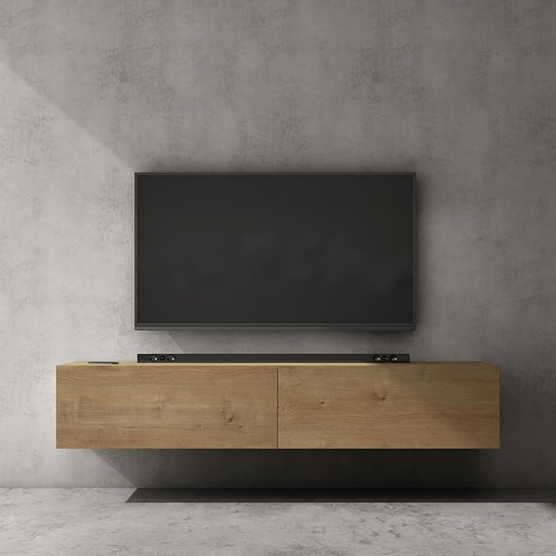 doporro TV Lowboard Hanging TV Cabinet Living Room TV Cabinet Hanging TV Table Wall Cabinet 160 cm TV Cabinet 02