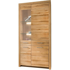 möbelando Wohnzimmer-Set WZ-0169 aus Wildeiche in Natur geölt. Abmessungen (BxHxT) 284,9x204,1x40 cm