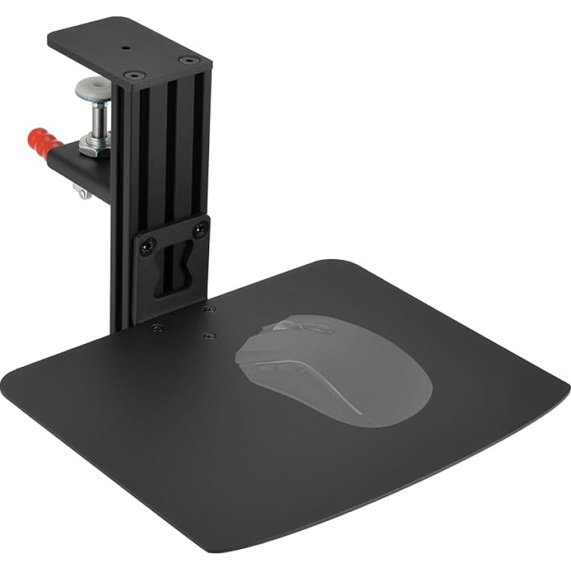 VTUIFBT Metal Desk Mount 27 x 22 cm Ergonomic Desk Extension Tray Accessories Fits Up to 4 Inch Desktops Black