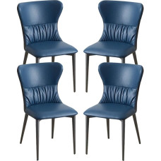 UIBHGVFG Scientific Cloth Dining Set with 4 Modern Kitchen, Living Room and Lounge Counter Furniture, Sturdy Metal Carbon Steel Legs