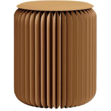 Foldable Paper Stool, 2-in-1 Round Footstool, Modern Design, Side Table, Portable Folding Paper Stool, Kraft Paper, Multifunctional Paper Chair for School, Living Room, Home Furniture, Decoration