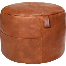 Thgonwid Amaretto Pouf Cover Unfilled Handle Footstool Ottoman Storage Solution Floor Footrest Cushion 16.5