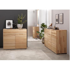 Living Room Furniture Set 3-Piece Chest of Drawers Solid Oiled Wood Sideboard Cabinet Living Room Cabinet Modern in Heartwood Beech