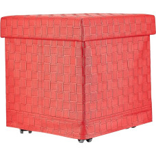 Song Han PVC Grid with Wheels 38 x 40 cm Red