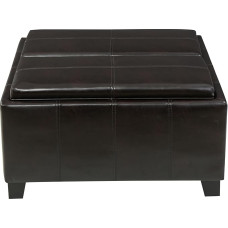 GDFStudio Christopher Knight Home Living Justin Sitztruhe, Leder, Braun