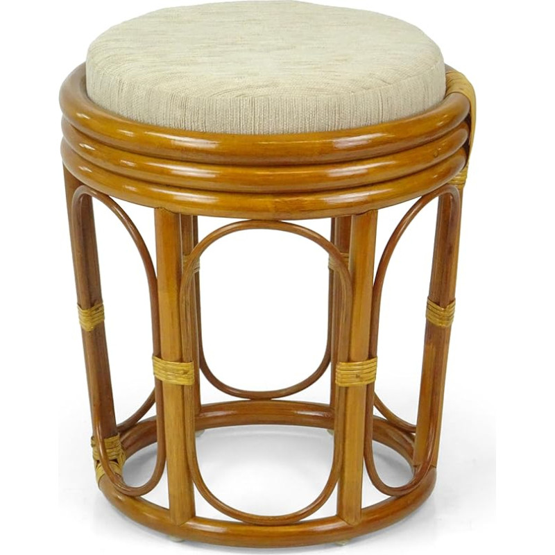 Pier Handmade Rattan Bedroom Stool Fully Assembled Colonial Style