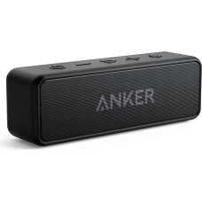 Anker SoundCore 2 Bluetooth-kõlar, hiiglaslik kahe bassikõlariga, 24-tunnine aku, täiustatud IPX7 veekaitse, juhtmevaba, iPhone'ile, Galaxy'le jne (must)