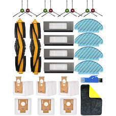 26 tarviku pakk Ecovacs Deebot N10+/N10 Plus, OZMO N8+/N8 Plus/N8 Pro+ asendustarvikud, T8+/T8 Plus/T8 AIVI+/T9+ asenduskomplekt: 2 peaharja, 8 külgharja, 4 HEPA-filtrit, 4